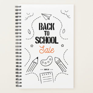 Zurück zur Schule Typografie-Design Planer
