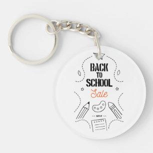 Zurück zur Schule Typografie-Design Schlüsselanhänger