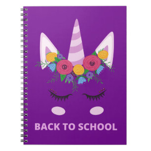 Zurück zur Schule Unicorn Notizblock