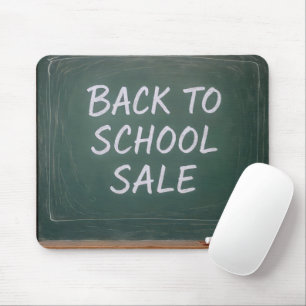 Zurück zur Schule Unterschreiben auf grüner Tafel Mousepad