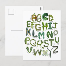 Zurück zur Schule Veggie Alphabet - Essen Sie Ihre Postkarte
