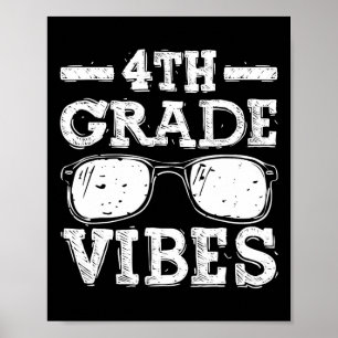 Zurück zur Schule Vibes der vierten Klasse Poster
