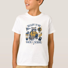 Zurück zur Schule Waschbär Retro T-Shirt