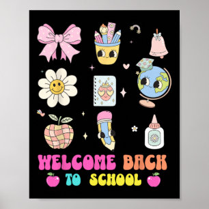 Zurück zur Schule Willkommen zurück zur Niedlichen Poster