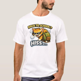 Zurück zur Schule Zischen Lustiges Katzendesign T-Shirt