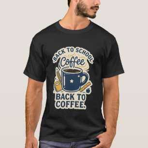 Zurück zur Schule Zurück zum Kaffee Retro-Lehrer-S T-Shirt