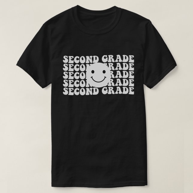 Zurück zur Schule Zweite Klasse Lehrer T-Shirt (Design vorne)