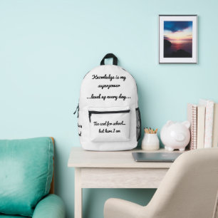 Zurück zur Schulmotivation Bedruckter Rucksack