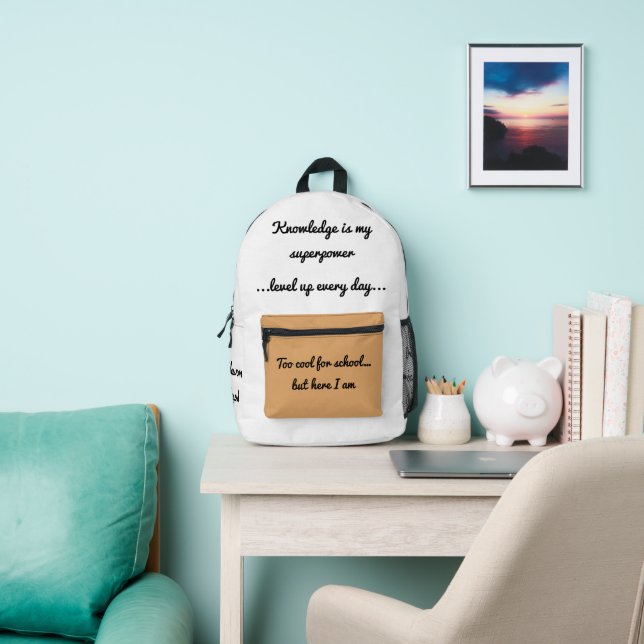 Zurück zur Schulmotivation Bedruckter Rucksack (InSitu)