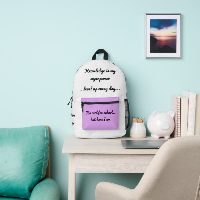 Zurück zur Schulmotivation Bedruckter Rucksack (InSitu)