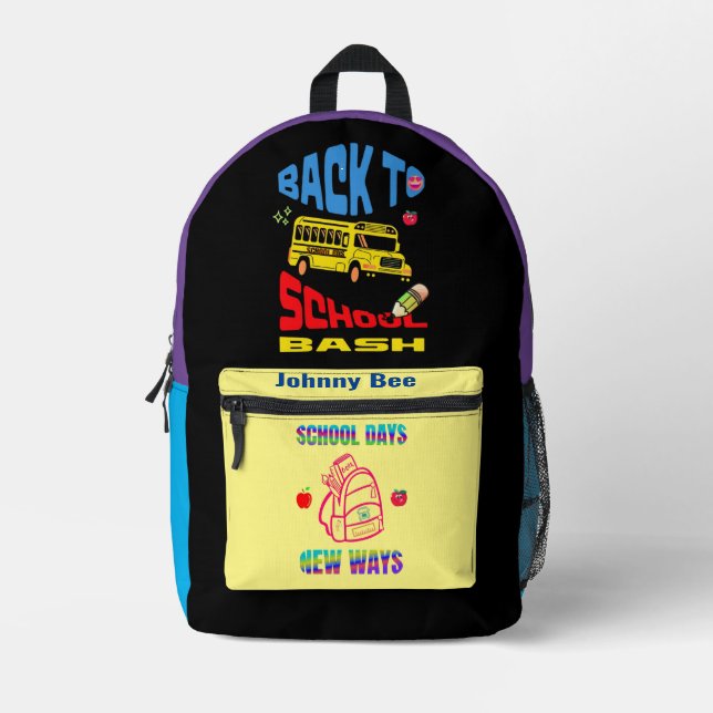 Zurück zur Schulpause Neue Wege Bedruckter Rucksack (Vorderseite)