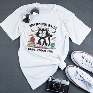 Zurück zur Schwarzen Katze in der Schule Es ist gu T-Shirt