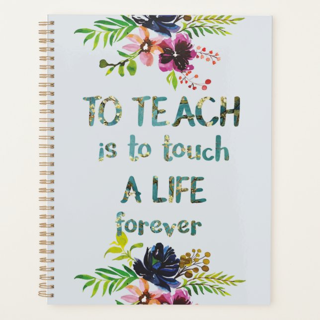 Zurück zur Teacher Quote Typografie Planer (Vorderseite)
