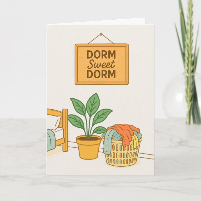Zurück zur Uni Dorm Funny Wäsche Karte (Vorderseite)