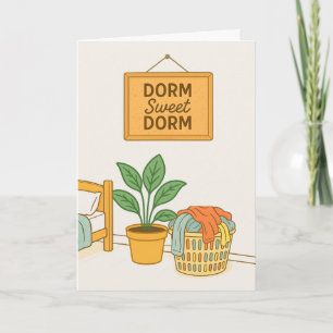 Zurück zur Uni Dorm Funny Wäsche Karte
