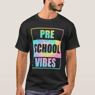 Zurück zur Vorschule Vibes Gefärbte Krawatte erste T-Shirt