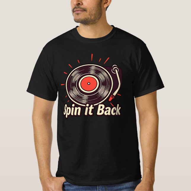 Zurückdrehen - Plattenspieler T-Shirt (Vorderseite)