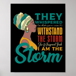 zurückflüstern Ich bin der Storm Afrikanische Schw Poster