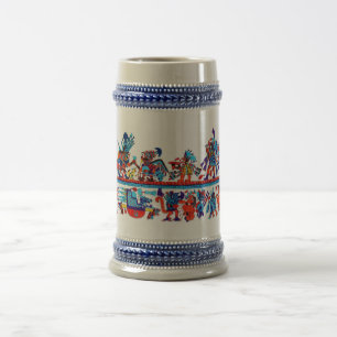 zurückgebogene moche Kunst Bierglas