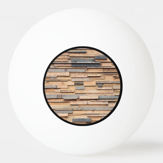 Zurückgefordertes Holz, nachhaltiges Material Tischtennisball (Rückseite)