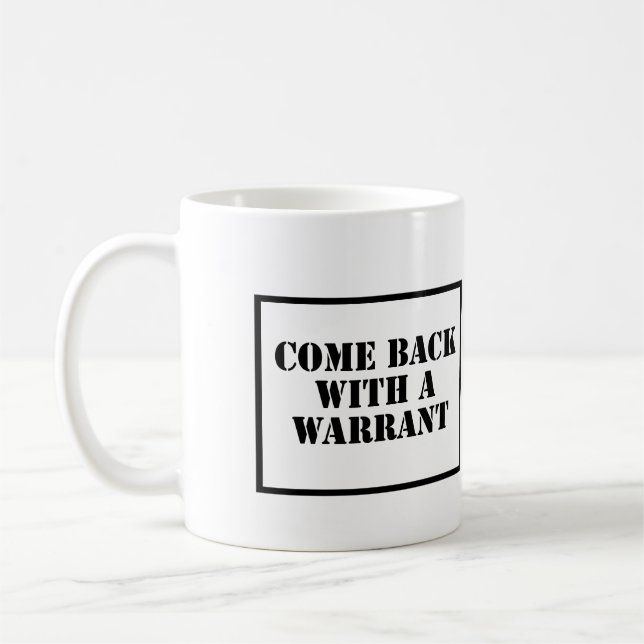 Zurückgekommen mit einer Ermächtigung Kaffeetasse (Links)