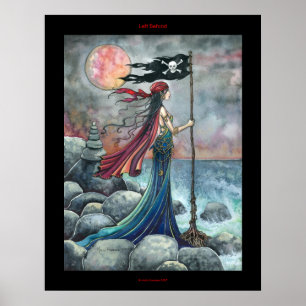 Zurückgelassener Gothic-Pirat-Poster Fantasy Art Poster