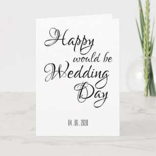 Zurückgestellt / storniert / Wäre Hochzeitstag Car Feiertagskarte
