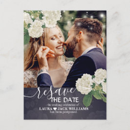 Zurücksetzen des Termins für die Hochzeitverlänger Ankündigungspostkarte