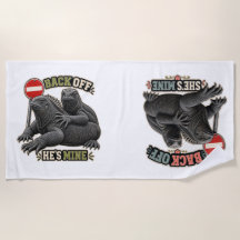 Zurücktreten Sie, sie gehört mir Iguana-Paar