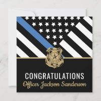 Zurückweisung der Flagge der Polizei Blauer Linie