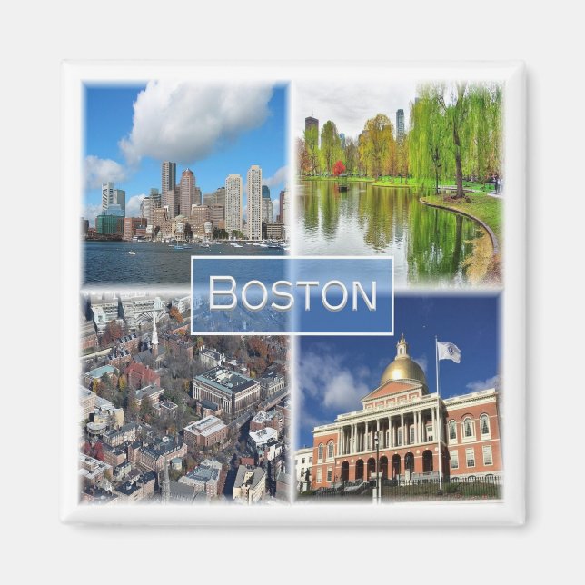 zUS041 BOSTON, Massachusetts, Amerika, Kühlschrank Magnet (Vorne)