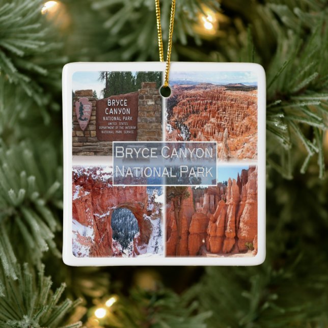 zUS042 BRYCE CANYON N.P. Utah, America, Keramikornament (Baum)