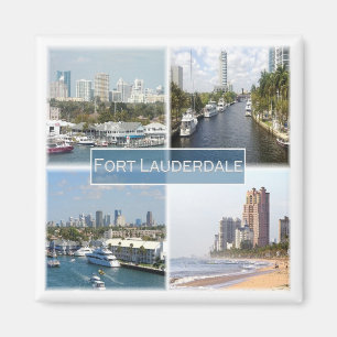zUS044 MIAMI, FORT LAUDERDALE, Mosaik, Kühlschrank Magnet
