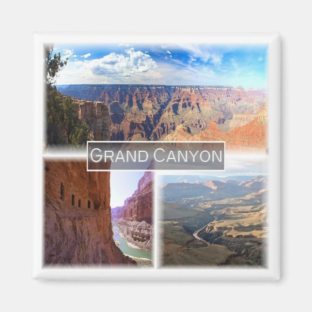 zUS046 GRAND CANYON, Mosaik, Arizona, Kühlschrank Magnet (Vorne)