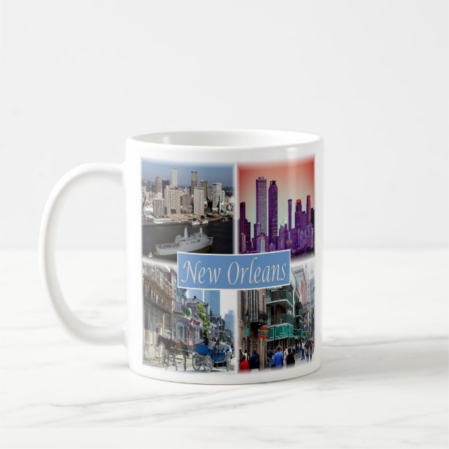 zUS049 NEW ORLEANS LOUISIANA, Mosaik, Kaffeetasse (Links)