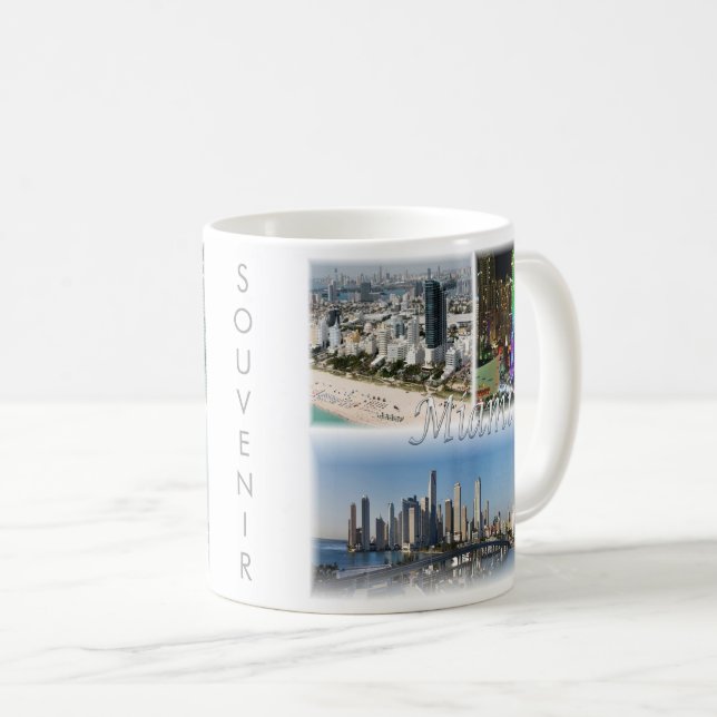 zUS053 MIAMI-Mosaik, Florida, Amerika, Kaffeetasse (VorderseiteRechts)