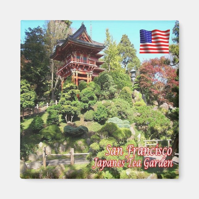 zUS064 SAN FRANCISCO, Japanischer Teegarten, Kühls Magnet (Vorne)