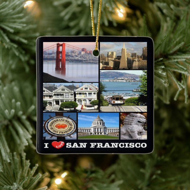 zUS067 SAN FRANCISCO I Liebe, Mosaik, Keramikornament (Baum)