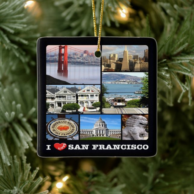 zUS067 SAN FRANCISCO I Liebe, Mosaik, Keramikornament (Baum)