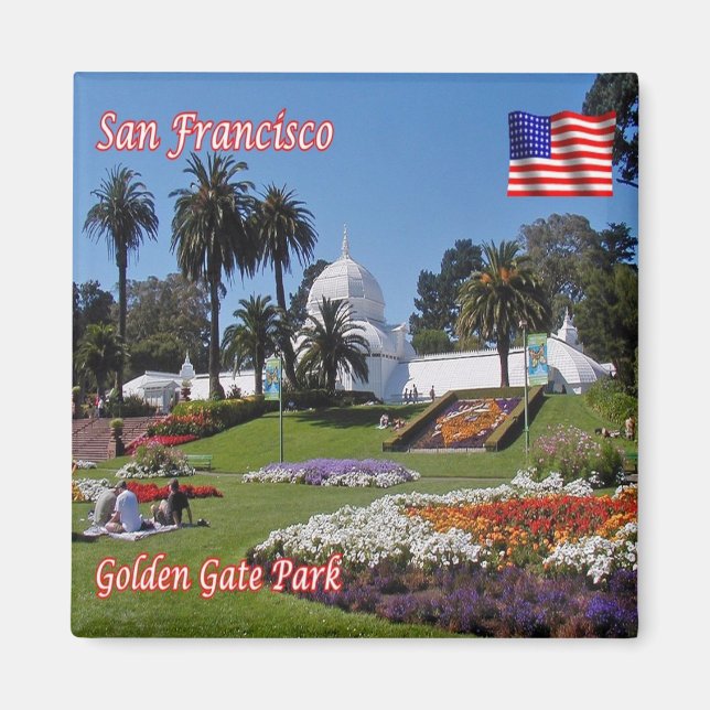 zUS068 SAN FRANCISCO Golden Gate Park, Kühlschrank Magnet (Vorne)