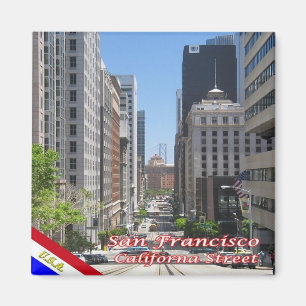 zUS085 SAN FRANCISCO, California Street, Kühlschra Magnet