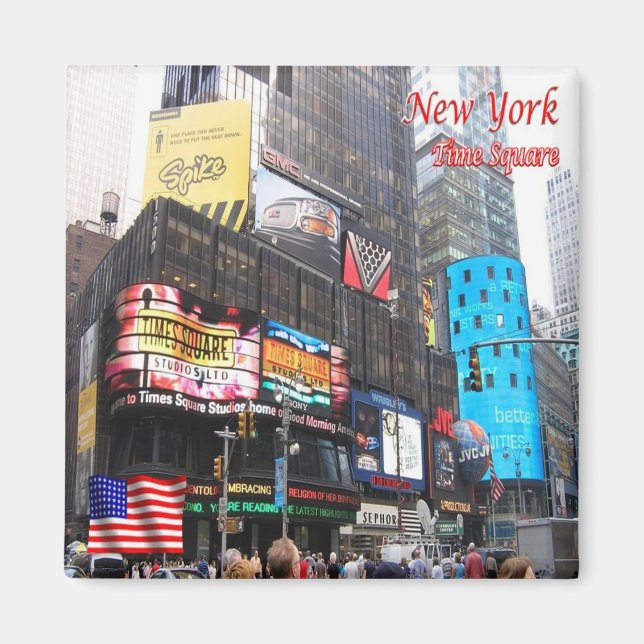 zUS095 NEW YORK CITY, Time Square, Amerika, Kühlsc Magnet (Vorne)