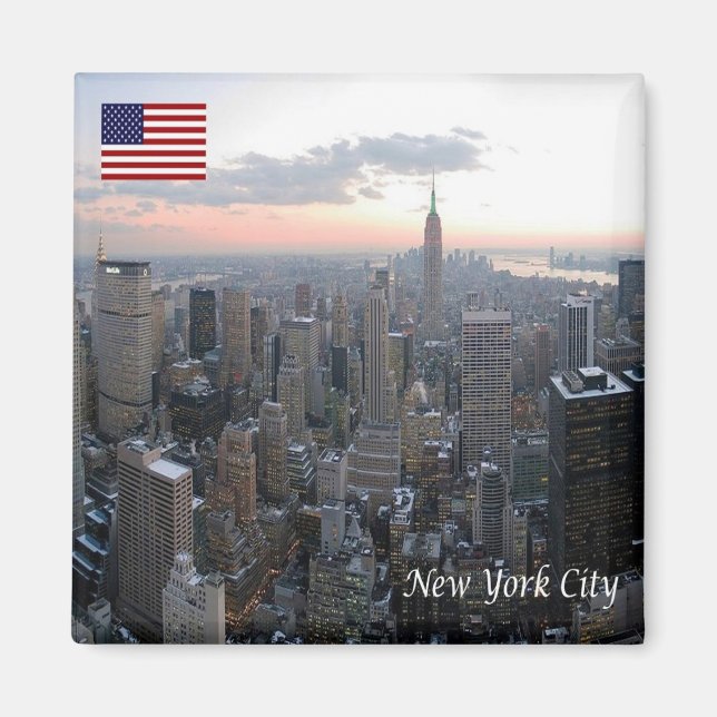 zUS099 NEW YORK CITY, Panorama, Kühlschrank Magnet (Vorne)