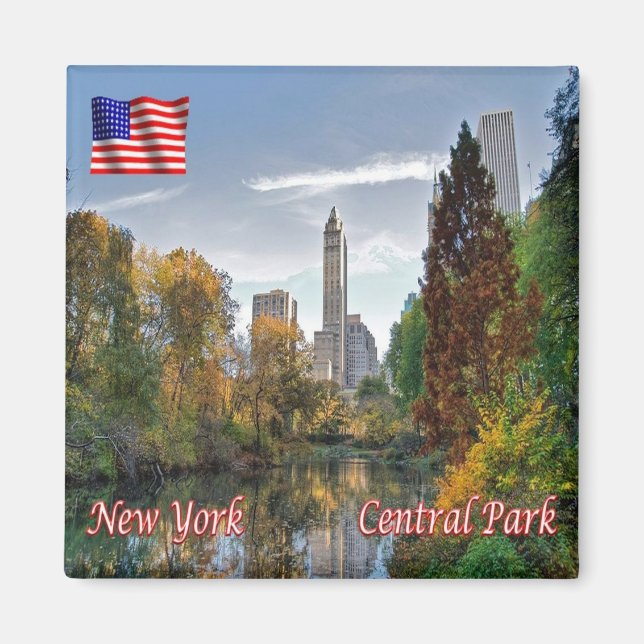 zUS102 CENTRAL PARK, New York City, Amerika, Kühls Magnet (Vorne)