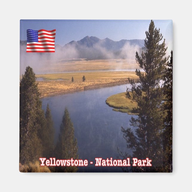 zUS122 YELLOWSTONE Nationalpark, Amerika, Kühlschr Magnet (Vorne)