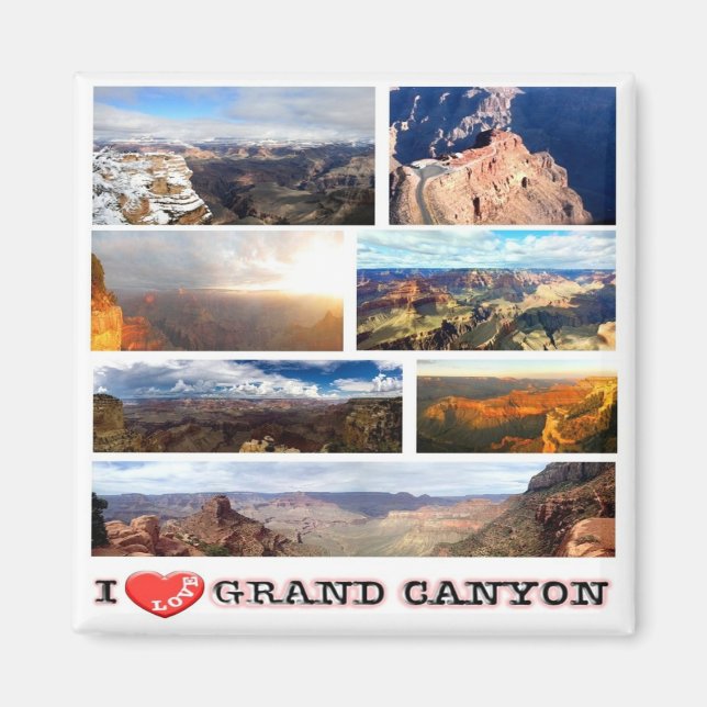 zUS150 GRAND CANYON I Liebe, Mosaik, Kühlschrank Magnet (Vorne)