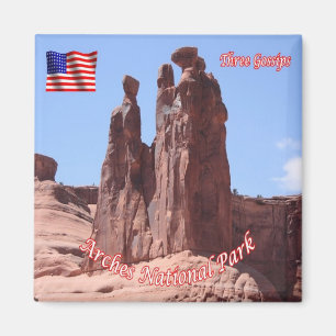 zUS157 ARCHES National Park, Three Gossips, Kühlsc Magnet