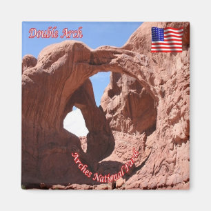 zUS161 ARCHES Nationalpark, Doppelbogen, Kühlschra Magnet