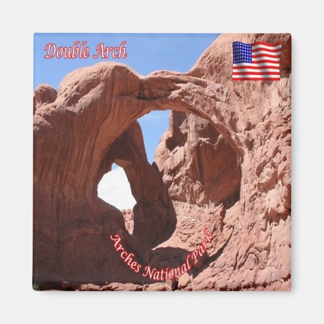 zUS161 ARCHES Nationalpark, Doppelbogen, Kühlschra Magnet (Vorne)