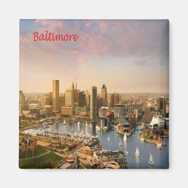 zUS183 BALTIMORE, Maryland, Amerika, Kühlschrank Magnet (Vorne)
